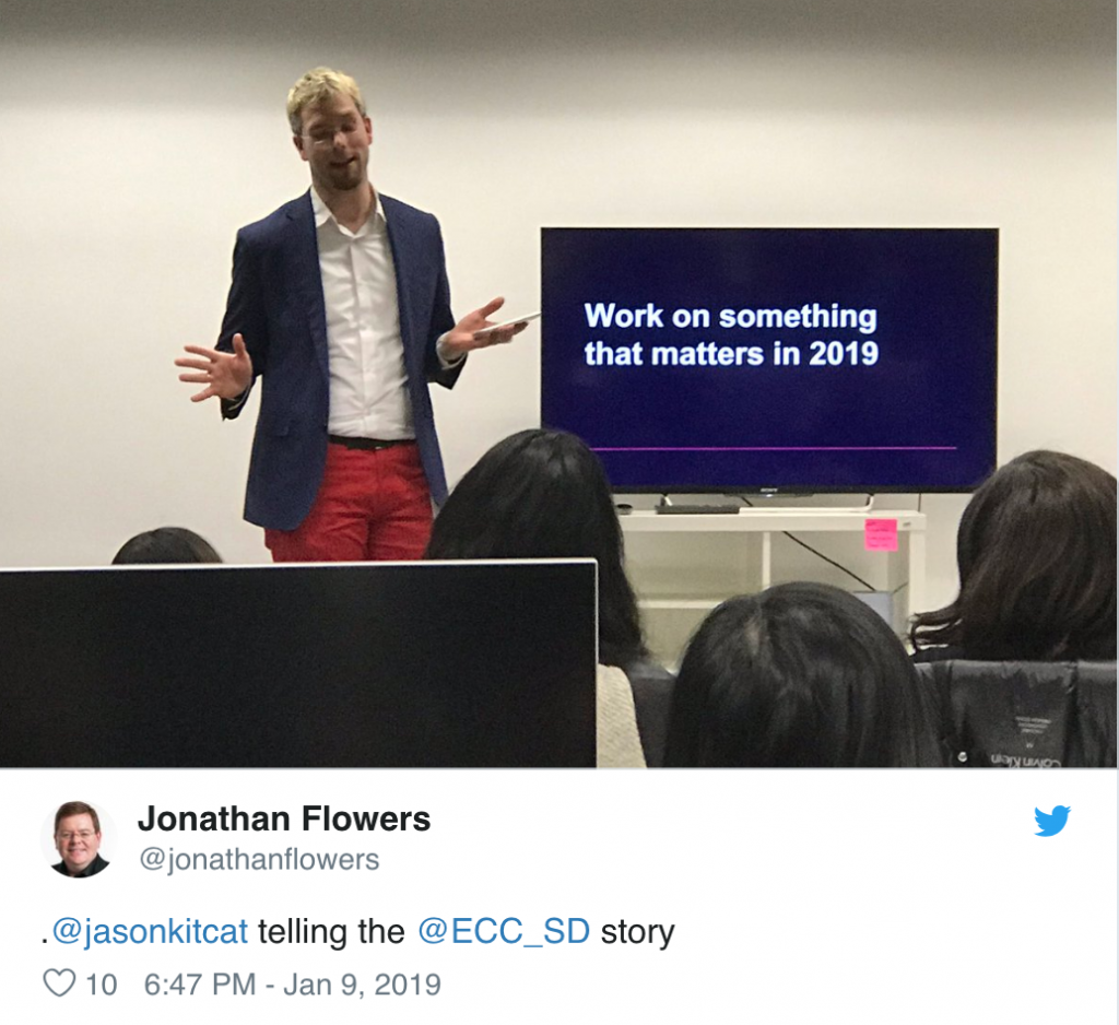 FutureGov's Jonathan Flowers snapped Jason Kitcat speaking at the event